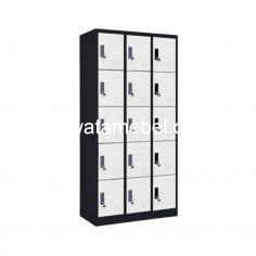 Steel Locker 15 Doors - ACTIV Forte LK 915 B / Dark Grey - White 